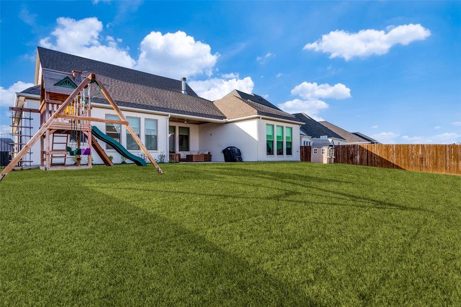 Exterior details and patio area of a home in , Aledo (Image 28).