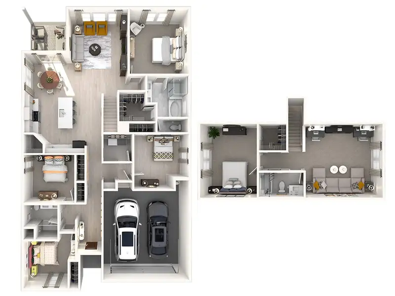 2D floor plan layout for the Northbrook by Meritage Homes in Mansker Farms - Bronze Series, Hendersonville, TN (Image 4).