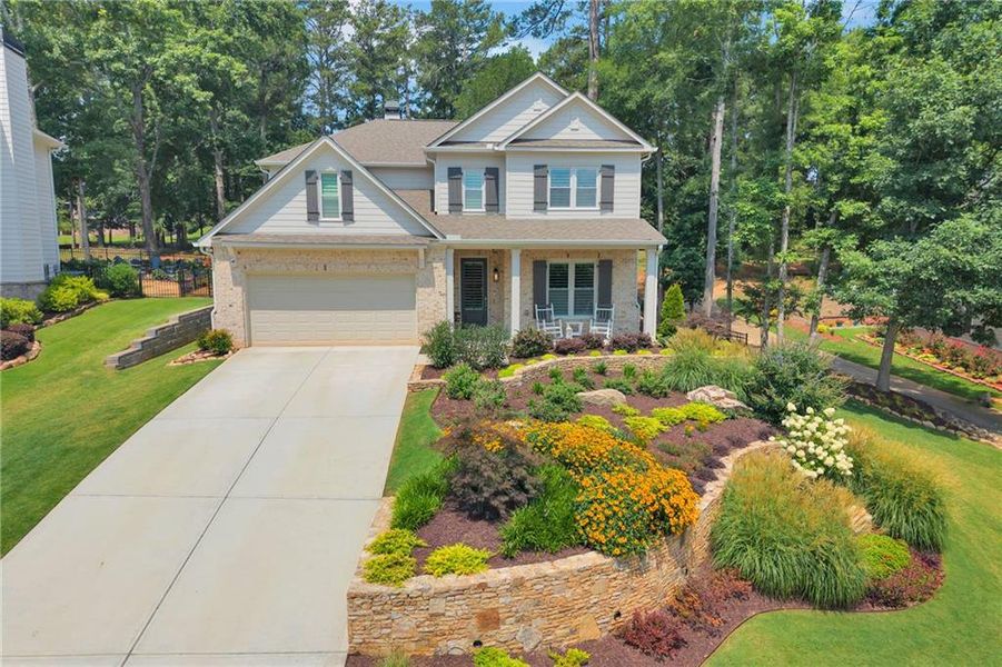Front exterior of a new home in , Covington, GA, highlighting curb appeal (Image 22). Front exterior of a new home in , Covington, GA, highlighting curb appeal (Image 22).