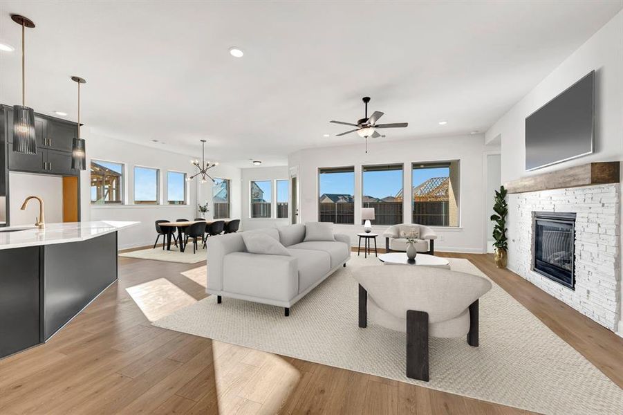 Furnished interior view inside a new home in Myrtle Creek, Waxahachie (Image 9). Furnished interior view inside a new home in Myrtle Creek, Waxahachie (Image 9).