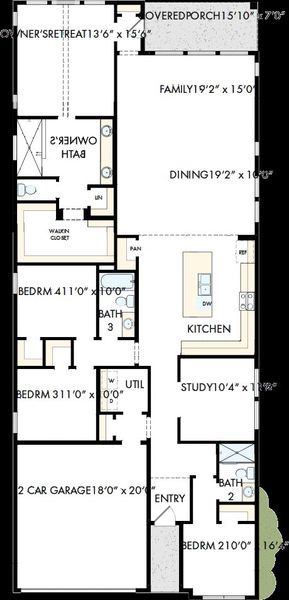 2D floor plan layout of this home in The Colony, Bastrop, TX (Image 2). 2D floor plan layout of this home in The Colony, Bastrop, TX (Image 2).