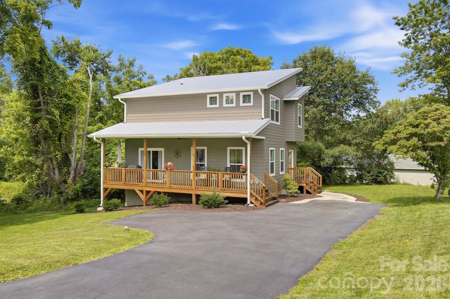 Large covered porch