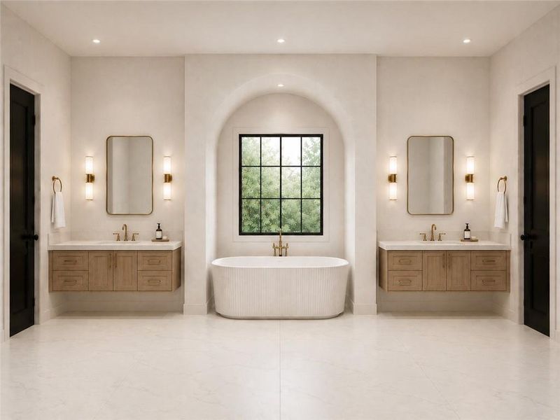 Furnished interior view inside a new home in , Atlanta (Image 8).