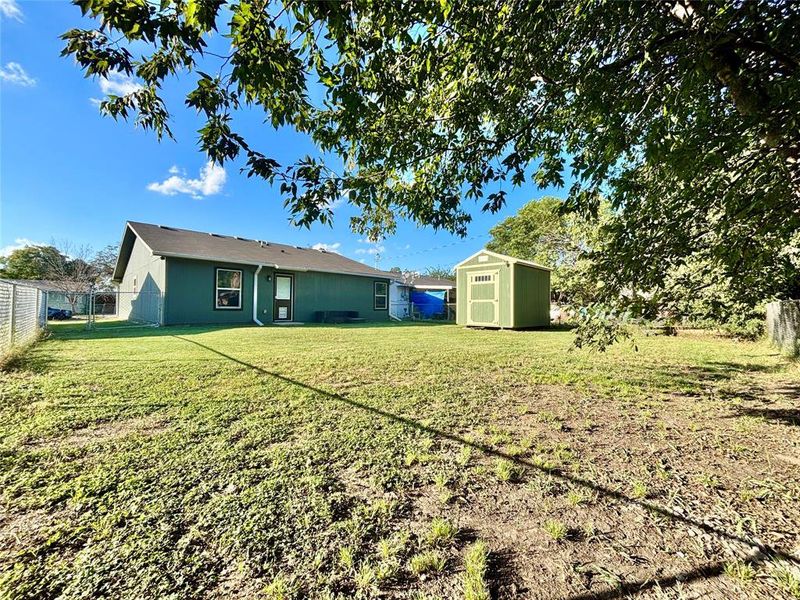 Large rear yard Large rear yard