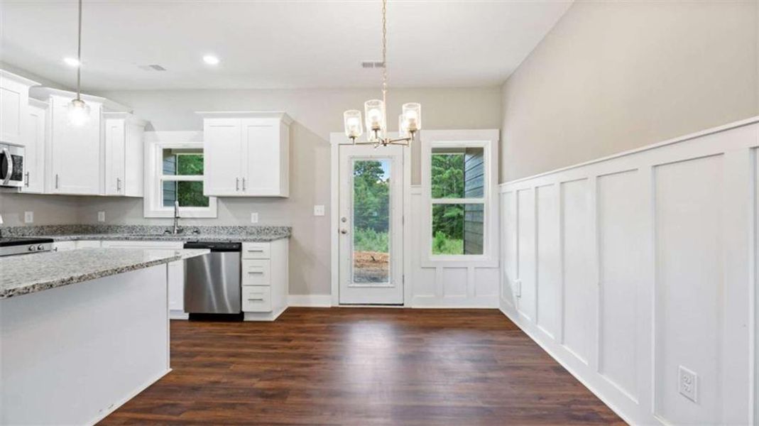 Furnished interior view inside a new home in , Cedartown (Image 6).