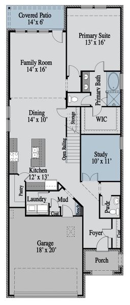 2D floor plan layout of this home in Elevon, Lavon, TX (Image 4). 2D floor plan layout of this home in Elevon, Lavon, TX (Image 4).