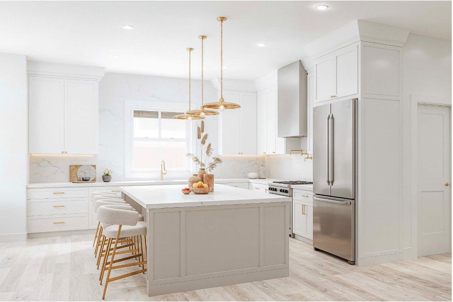 Furnished interior view inside a new home in , Santa Fe (Image 7).