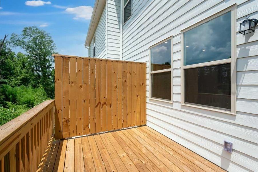 Front exterior of a new home in Hampton Trace, Marietta, GA, highlighting curb appeal (Image 1).