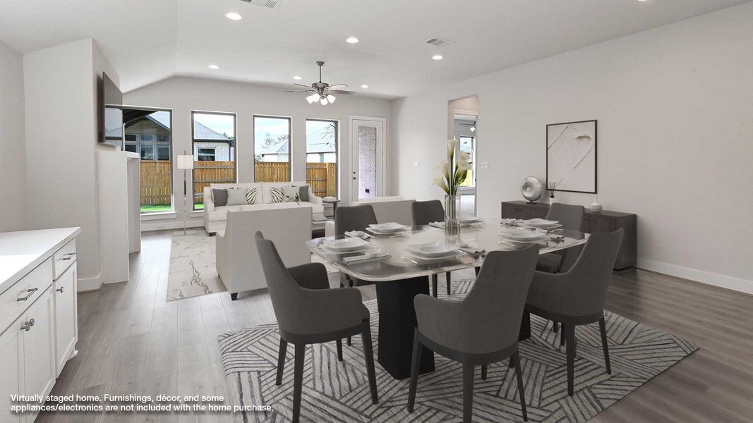 Furnished interior view inside a new home in 6 Creeks 60', Kyle (Image 5).