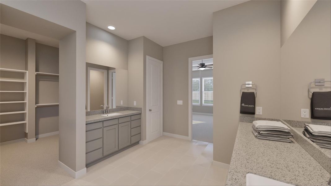 Furnished interior view inside a new home in Canterra Creek 60', Iowa Colony (Image 8). Furnished interior view inside a new home in Canterra Creek 60', Iowa Colony (Image 8).