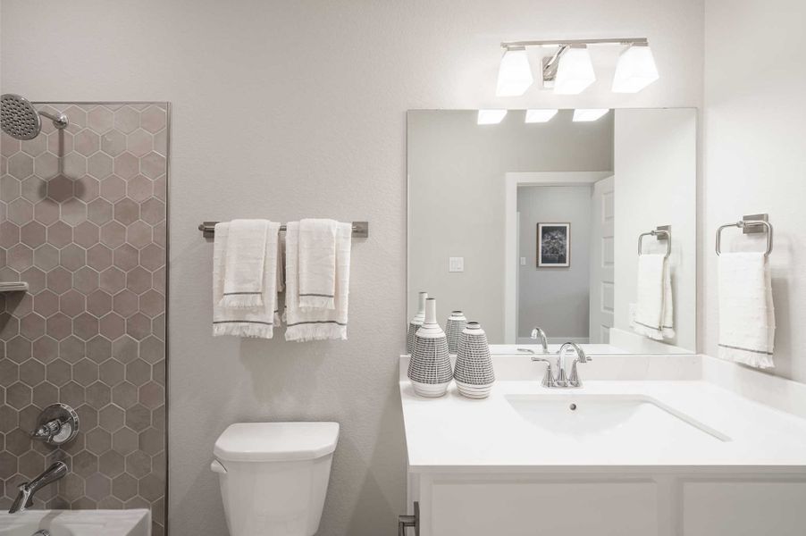 Representative furnished interior of a home built from the Milan by Tri Pointe Homes in Dunham Pointe, Cypress (Image 95).