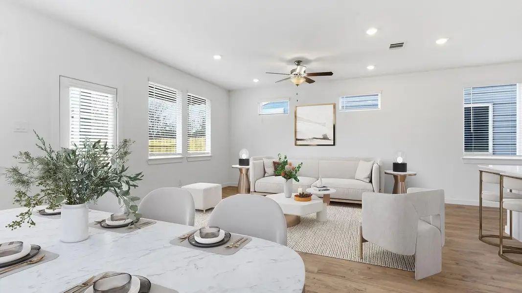 Elevations, exterior/ interior colors, options, available upgrades that require an additional charge, and standard features will vary in each community and subject change without notice. Call for details.