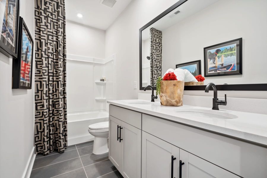 Representative furnished interior of a home built from the Allison by Tri Pointe Homes in Seven Oaks, Belmont (Image 29).