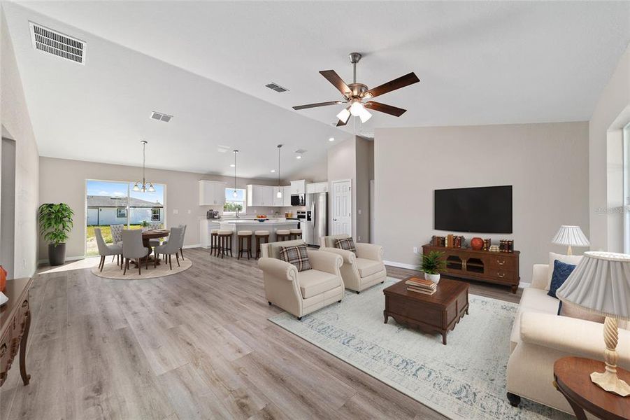 Furnished interior view inside a new home in , Dunnellon (Image 11).
