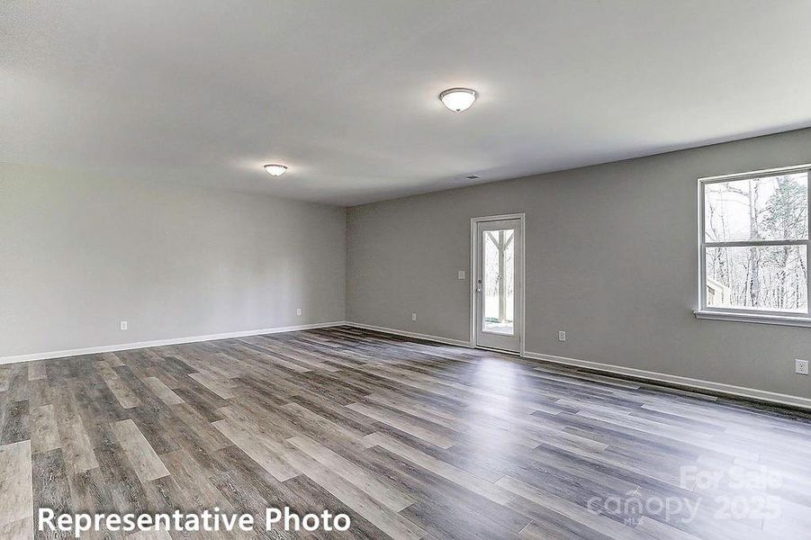 The basement will feature a large rec room