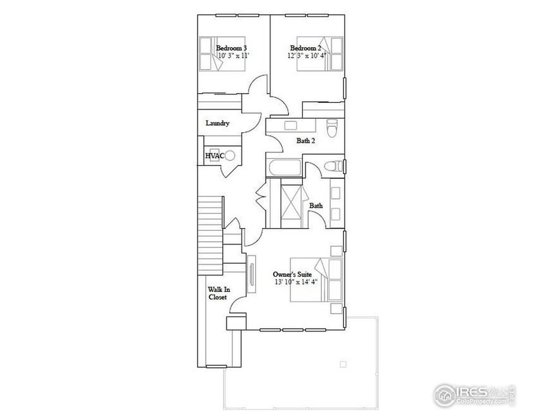2D floor plan layout of this home in Riano Ridge, Loveland, CO (Image 3).