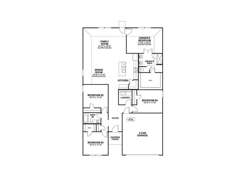 2D floor plan layout of this home in Carillon, Manor, TX (Image 6).