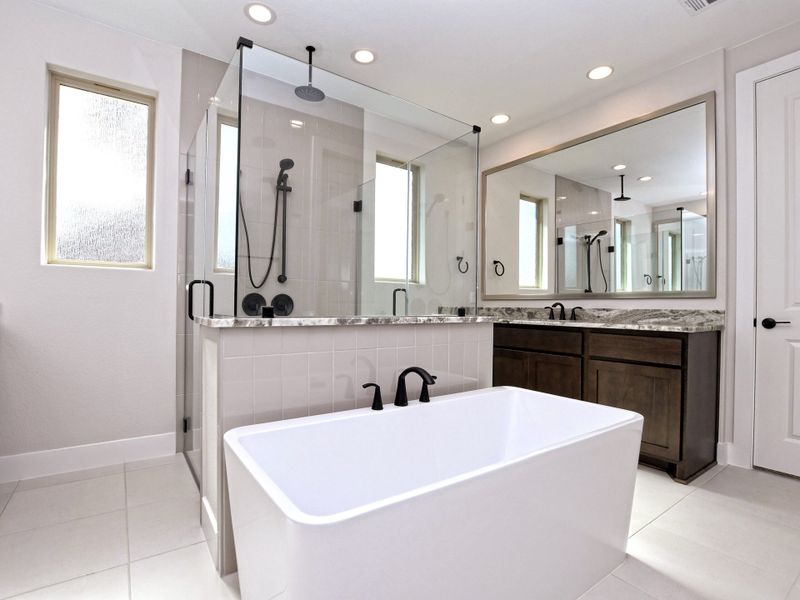 Representative furnished interior of a home built from the Emerald II by Giddens Homes in Riverstone, Georgetown (Image 12).