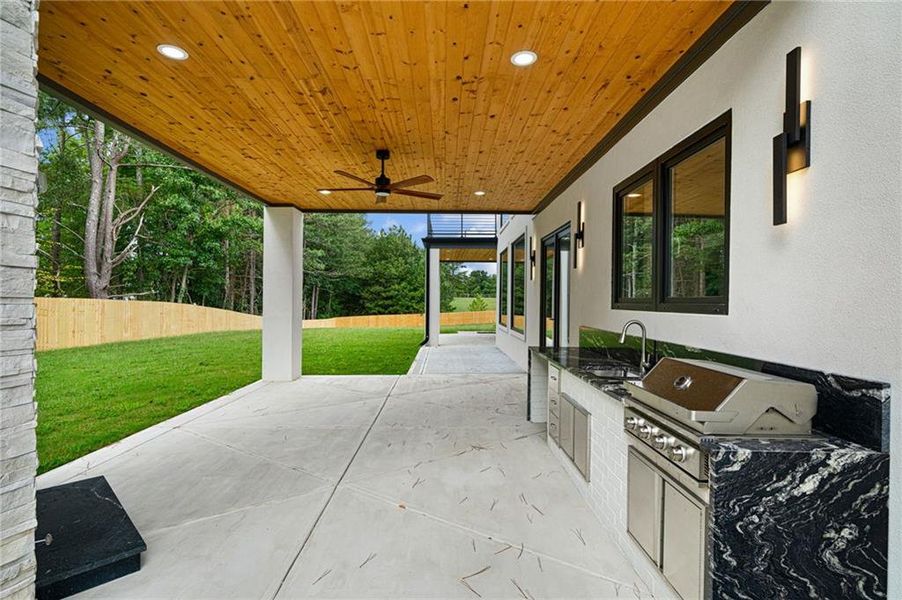 Exterior details and patio area of a home in , Buford (Image 3).