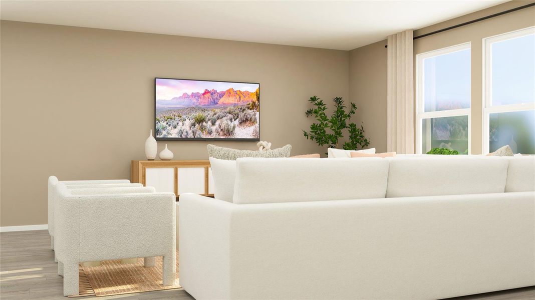 Furnished interior view inside a new home in Bertram Oaks: Majors Collection, Bertram (Image 13). Furnished interior view inside a new home in Bertram Oaks: Majors Collection, Bertram (Image 13).