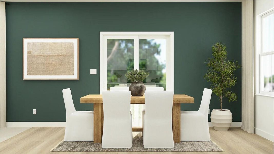 Furnished interior view inside a new home in Lindera Preserve at Cane Bay Plantation: Sabal Collection, Summerville (Image 4). Furnished interior view inside a new home in Lindera Preserve at Cane Bay Plantation: Sabal Collection, Summerville (Image 4).