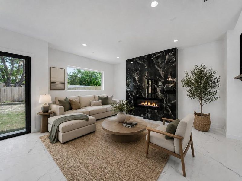 Furnished interior view inside a new home in , Dallas (Image 8).