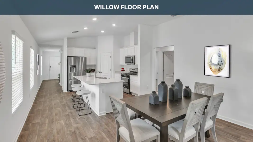 Representative furnished interior of a home built from the Willow by D.R. Horton in Grand Reserve, Bunnell (Image 4).