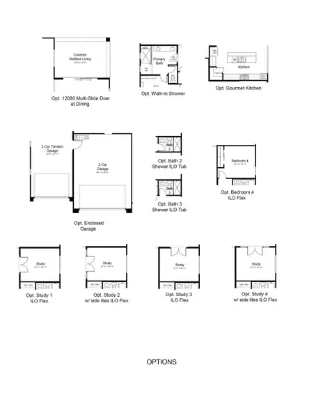 2D floor plan layout of this home in Salero Journey Collection, Laveen, AZ (Image 4).