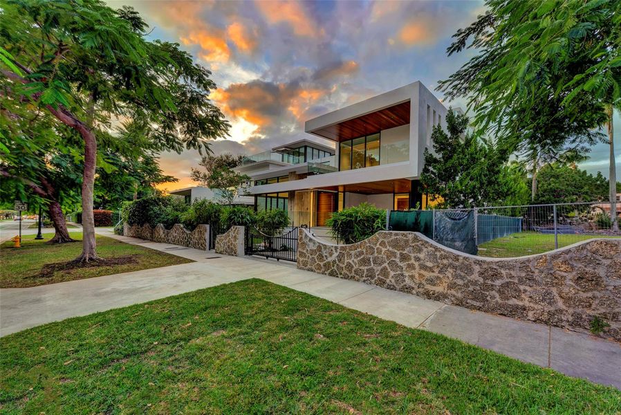 Exterior details and patio area of a home in , Miami (Image 48). Exterior details and patio area of a home in , Miami (Image 48).