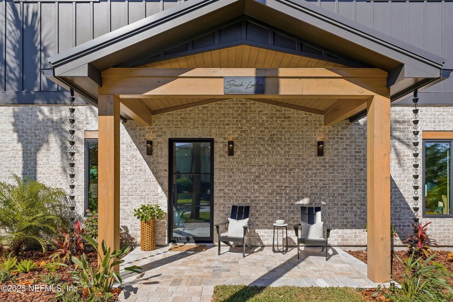 Exterior details and patio area of a home in , Neptune Beach (Image 3). Exterior details and patio area of a home in , Neptune Beach (Image 3).
