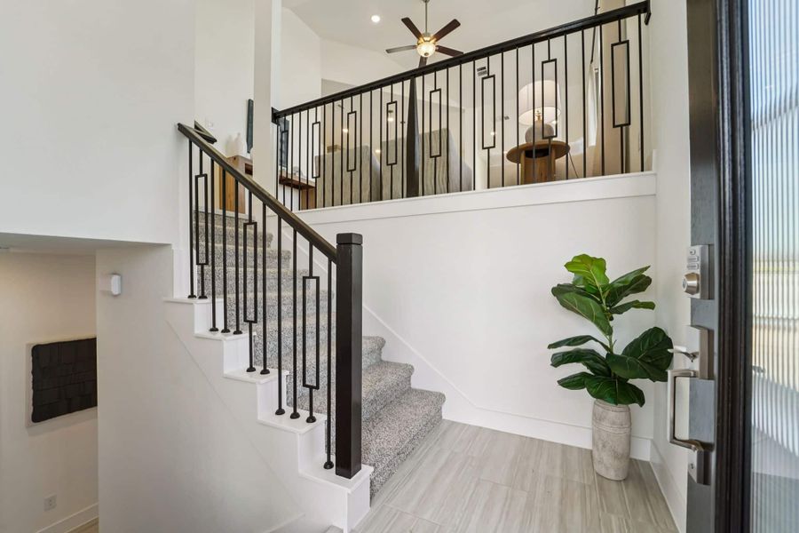 Representative furnished interior of a home built from the Margaux – Chateau Collection by Chesmar Homes in Bridgeland, Cypress (Image 4).