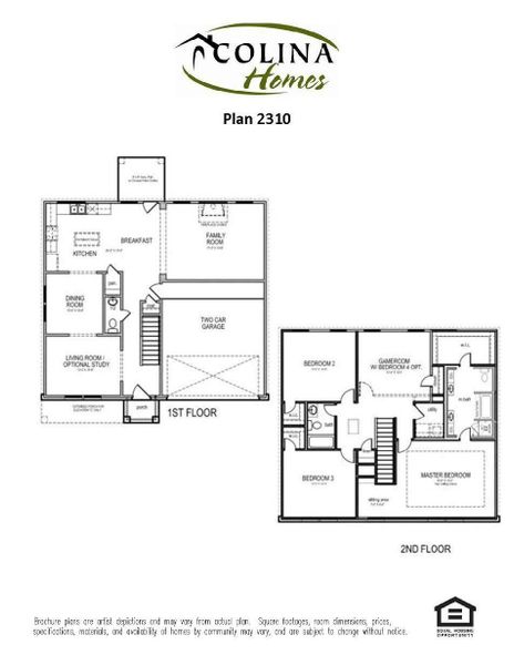 2D floor plan layout of this home in Splendora Fields, Splendora, TX (Image 4).