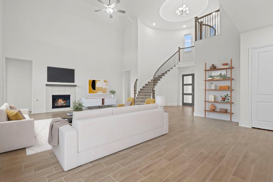 Furnished interior view inside a new home in Harvest Green, Richmond (Image 10). Furnished interior view inside a new home in Harvest Green, Richmond (Image 10).