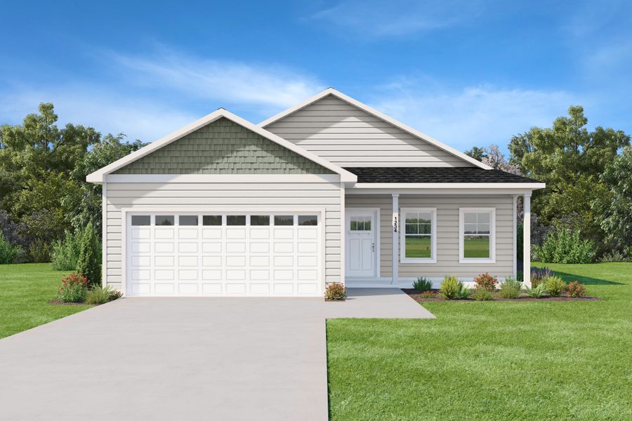 Representative exterior photo of a completed home built from the Adams by Foundation Home Builders LLC in Pallini Place, Ossipee, NC (Image 1).