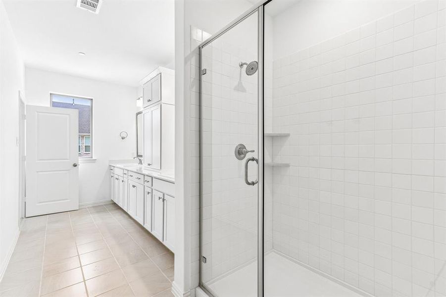 Your new owner's bath comes complete with an oversized, walk in shower. Your new owner's bath comes complete with an oversized, walk in shower.