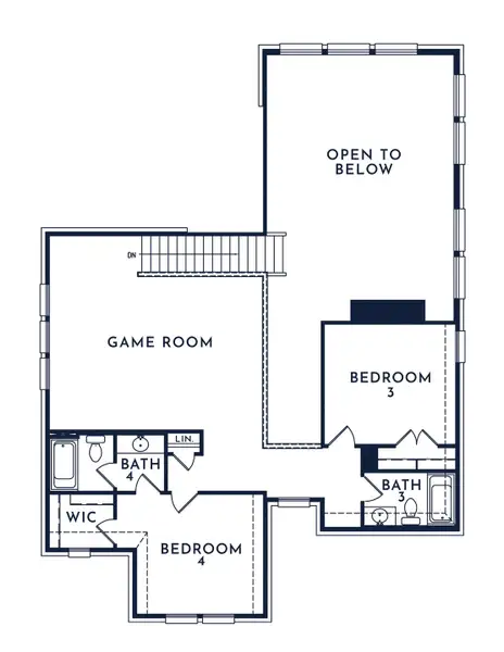 2D floor plan layout of this home in Parkmont – Timberbrook, Justin, TX (Image 4).