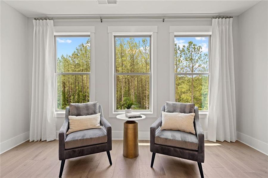 Furnished interior view inside a new home in Soleil Belmont Park, Canton (Image 36).