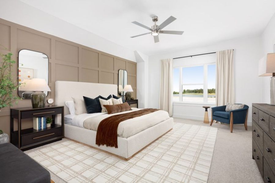 Furnished interior view inside a new home in Mosaic, Prosper (Image 17). Furnished interior view inside a new home in Mosaic, Prosper (Image 17).