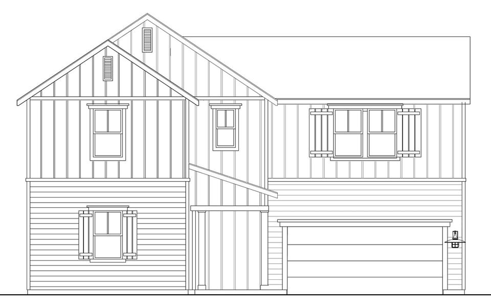 Exterior rendering of this home design in Urban Courtyard Homes at Easton Park, Austin, TX (Image 2).