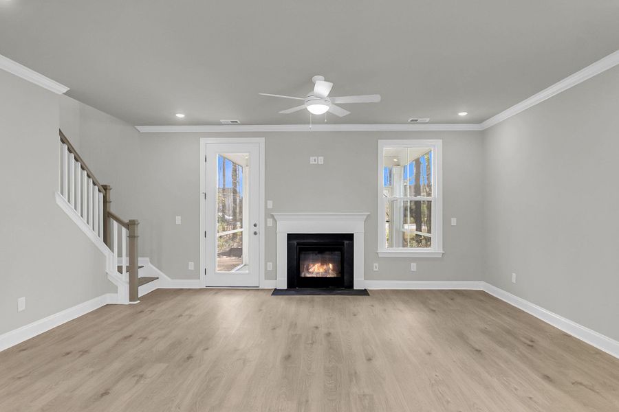 Spacious, unfurnished interior of a new home in Tidewater at Lakes of Cane Bay, Summerville (Image 39). Spacious, unfurnished interior of a new home in Tidewater at Lakes of Cane Bay, Summerville (Image 39).