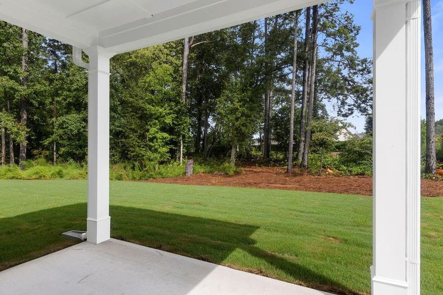 Exterior details and patio area of a home in Maddox Landing, Hoschton (Image 19).