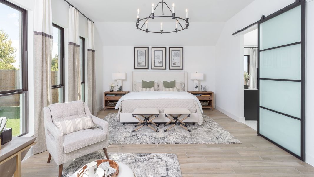 Furnished interior view inside a new home in Midline, Houston (Image 14).