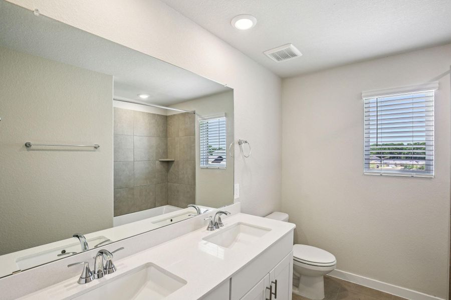 Photo is not of the actual home, but is an inspirational photo of builder’s model home and may depict options, furnishings, and/or decorator features that are not included