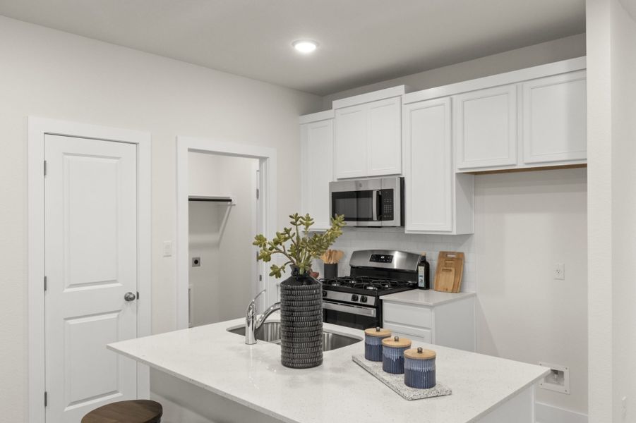 Furnished interior view inside a new home in Saddle Creek Twinhomes, Georgetown (Image 25).
