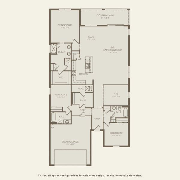 2D floor plan layout for the Medina by Centex in The Strand at Cedar Grove, North Port, FL (Image 5).