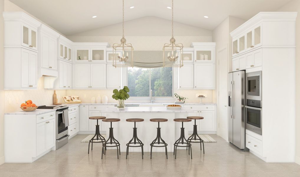 Kitchen with vaulted ceiling Kitchen with vaulted ceiling