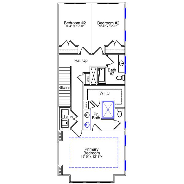 2D floor plan layout of this home in Nichols Landing, Charlotte, NC (Image 3).