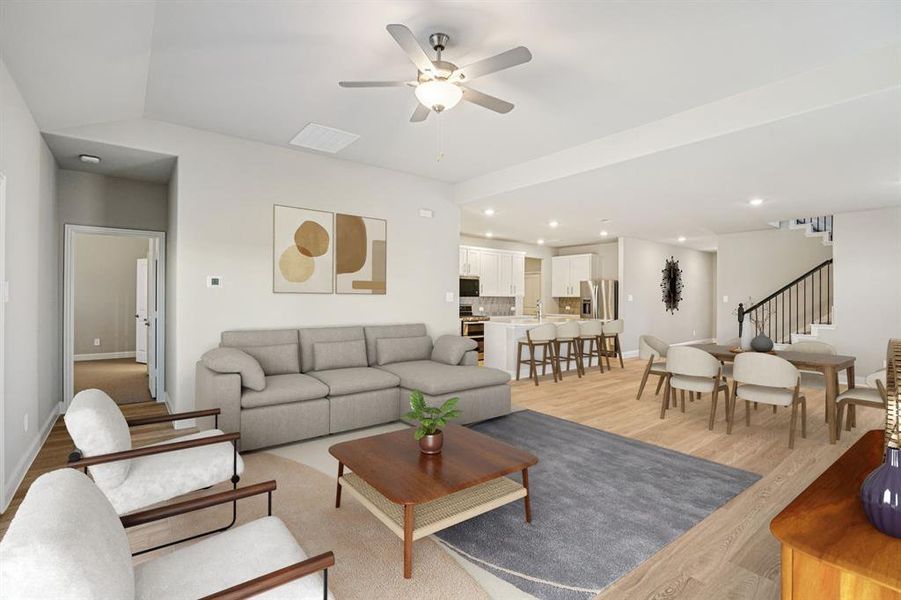 Furnished interior view inside a new home in Windmore, Princeton (Image 6). Furnished interior view inside a new home in Windmore, Princeton (Image 6).
