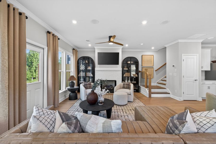 Furnished interior view inside a new home in Ansley Towns, Cumming (Image 7). Furnished interior view inside a new home in Ansley Towns, Cumming (Image 7).