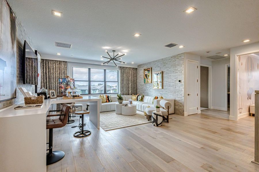 Furnished interior view inside a new home in Apex at Avenir, Palm Beach Gardens (Image 49).